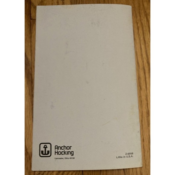 Anchor Hocking Microware Instructions And Recipes Booklet Dual Purpose Microware - Picture 6 of 6